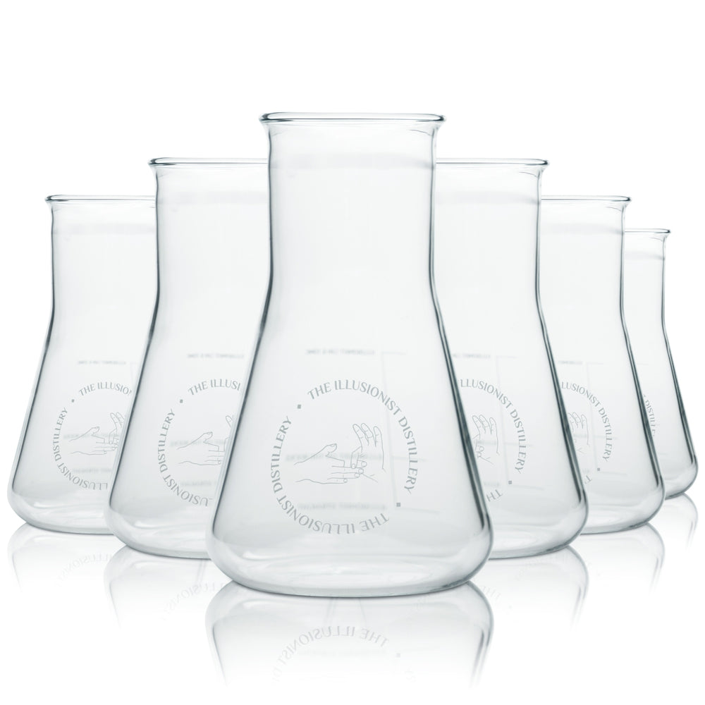 6x The Illusionist Gin Glass 0.3l Longdrink Erlenmeyer Flask Glasses Tonic Gastro