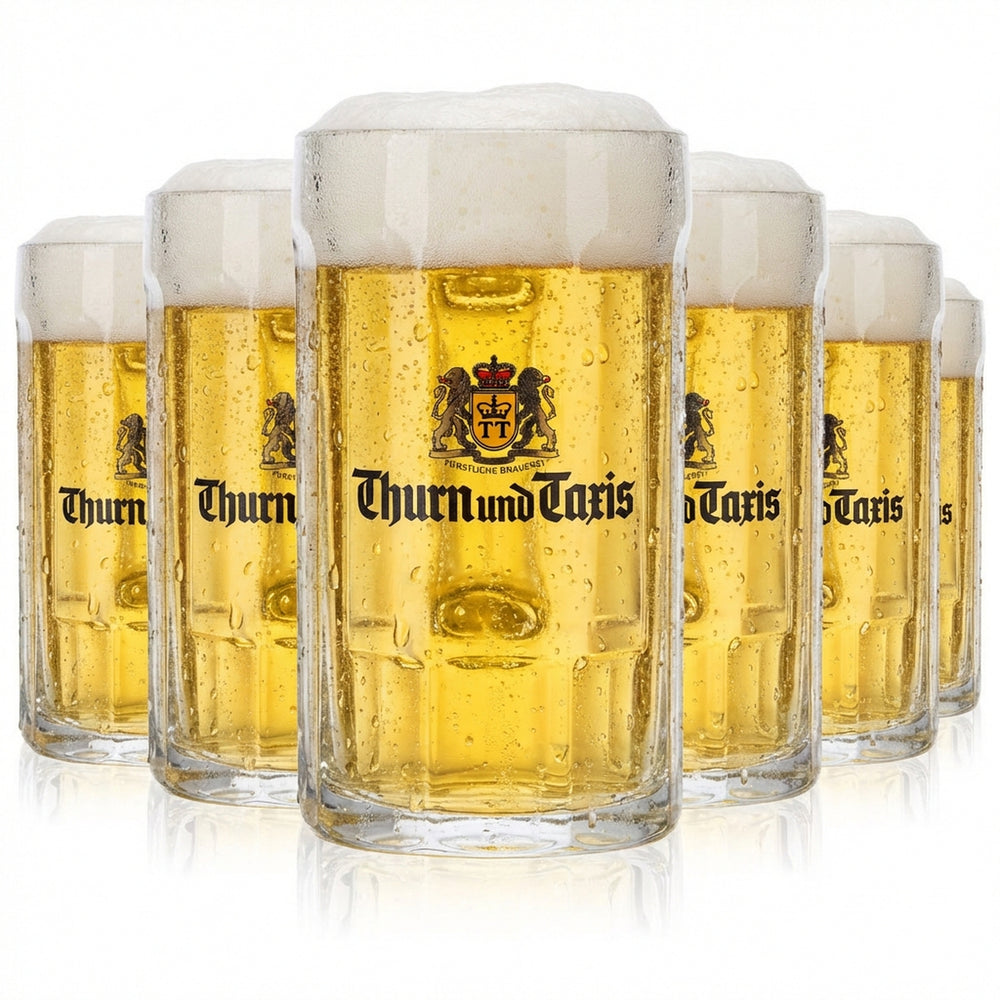 6x Thurn & Taxis Szklanki do piwa Kufle do piwa Szklanki do piwa 0,25 l Kufel do piwa Seidel Relief