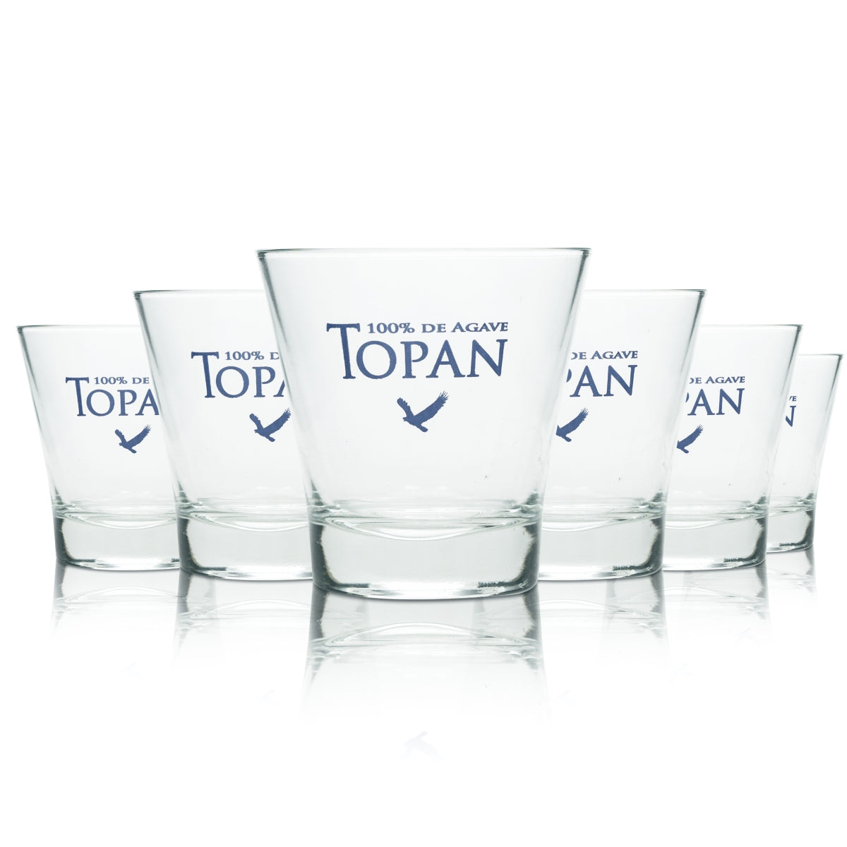 6x Topanito Mezcal szklanka 0.3l Tumbler 100% de Agave szklanki Tequila Mexico Bar