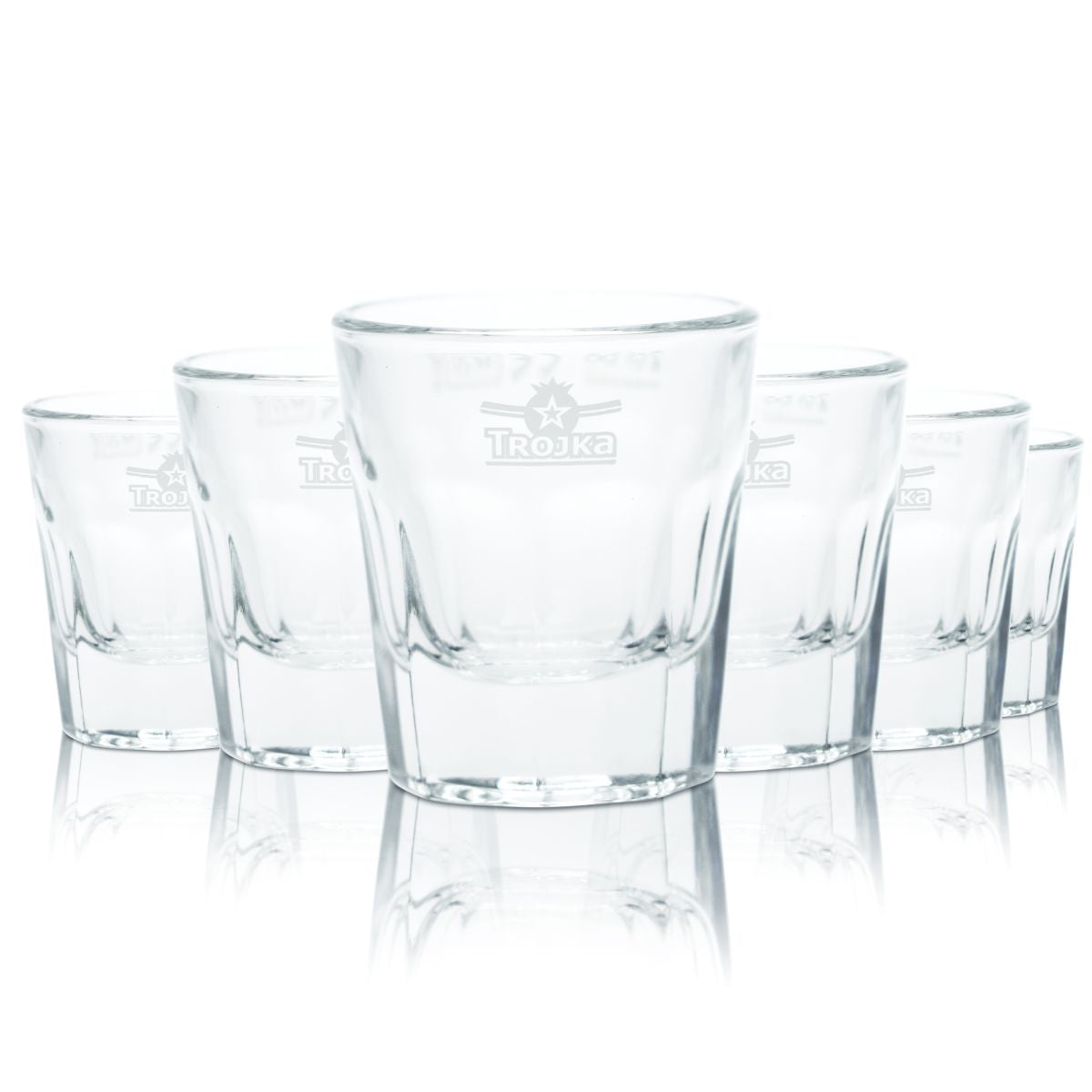 6x kieliszek do wódki Trojka 2 cl zestaw krótkich kieliszków Stamper Vodka kalibrowane Gastro