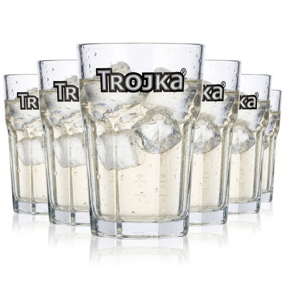 6x kieliszki do wódki Trojka 0,35 l Kieliszki z reliefem Kieliszki do drinków długich 2 cl 4 cl