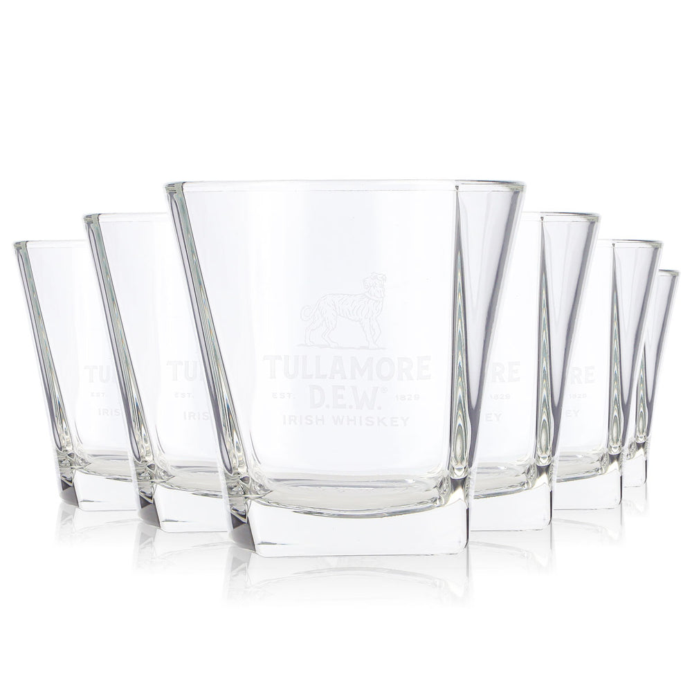6 szklanek do whisky Tullamore Dew o pojemności 0,3 l, typu tumbler, do drinków Old Fashioned (zestaw 6 sztuk)
