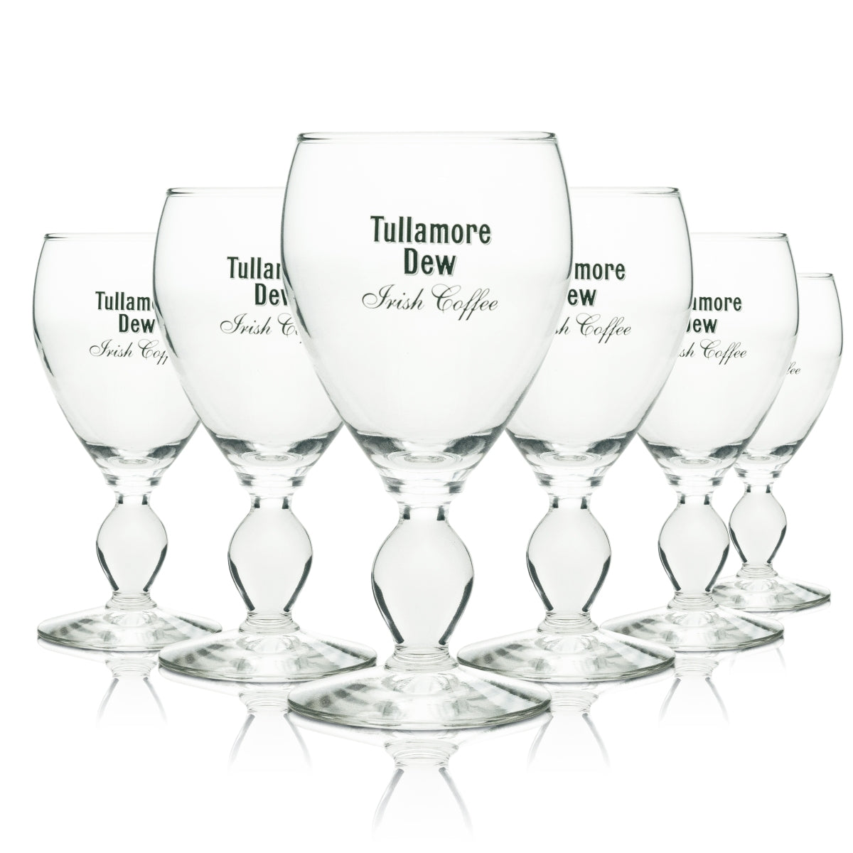 6x Szklanka do whiskey Tullamore Dew Irish Coffee Logo Zielona