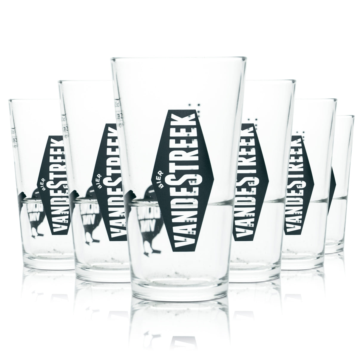 6x Vandestreek Glass 0.25l Beer Goblet Pint Mug Glasses Blind Vink Craftbeer