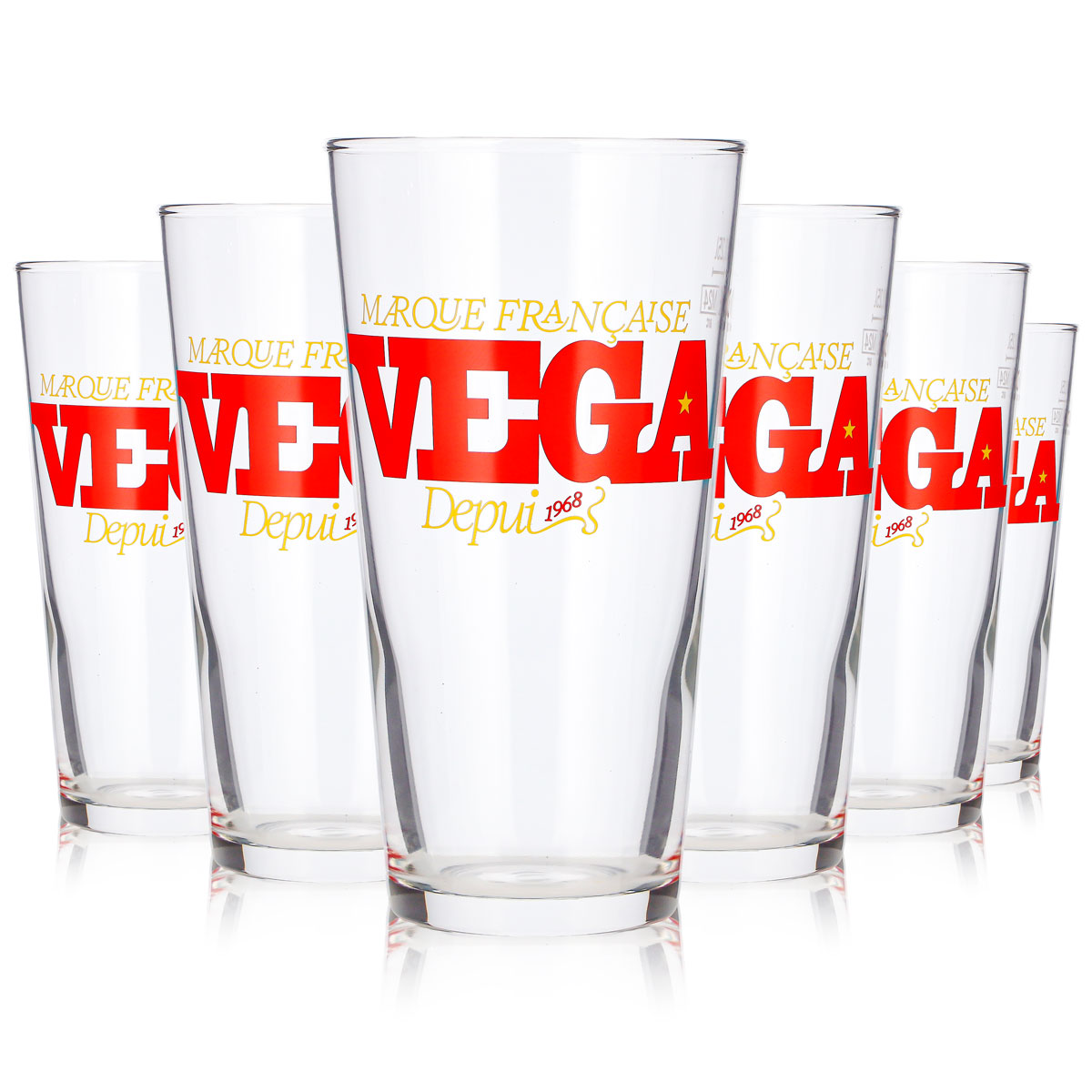 6 szklanek do piwa Vega 0,25 l – kubki, szklanki do piwa, kubki Willi, kufle (zestaw 6 sztuk)