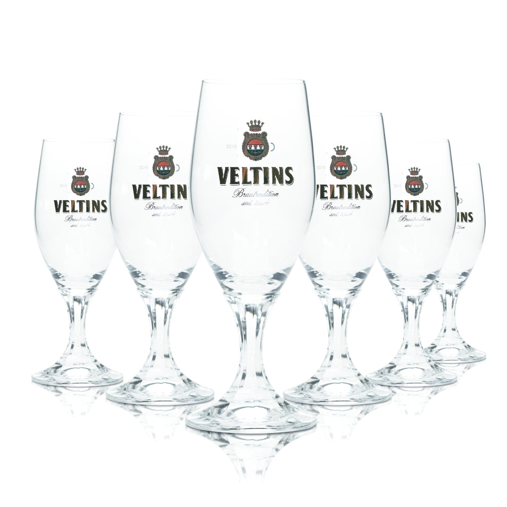 6x Szklanka do piwa Veltins 0,2l Tulip Goblet Szklanki Browar Pils Gastro Bar Filiżanka do piwa