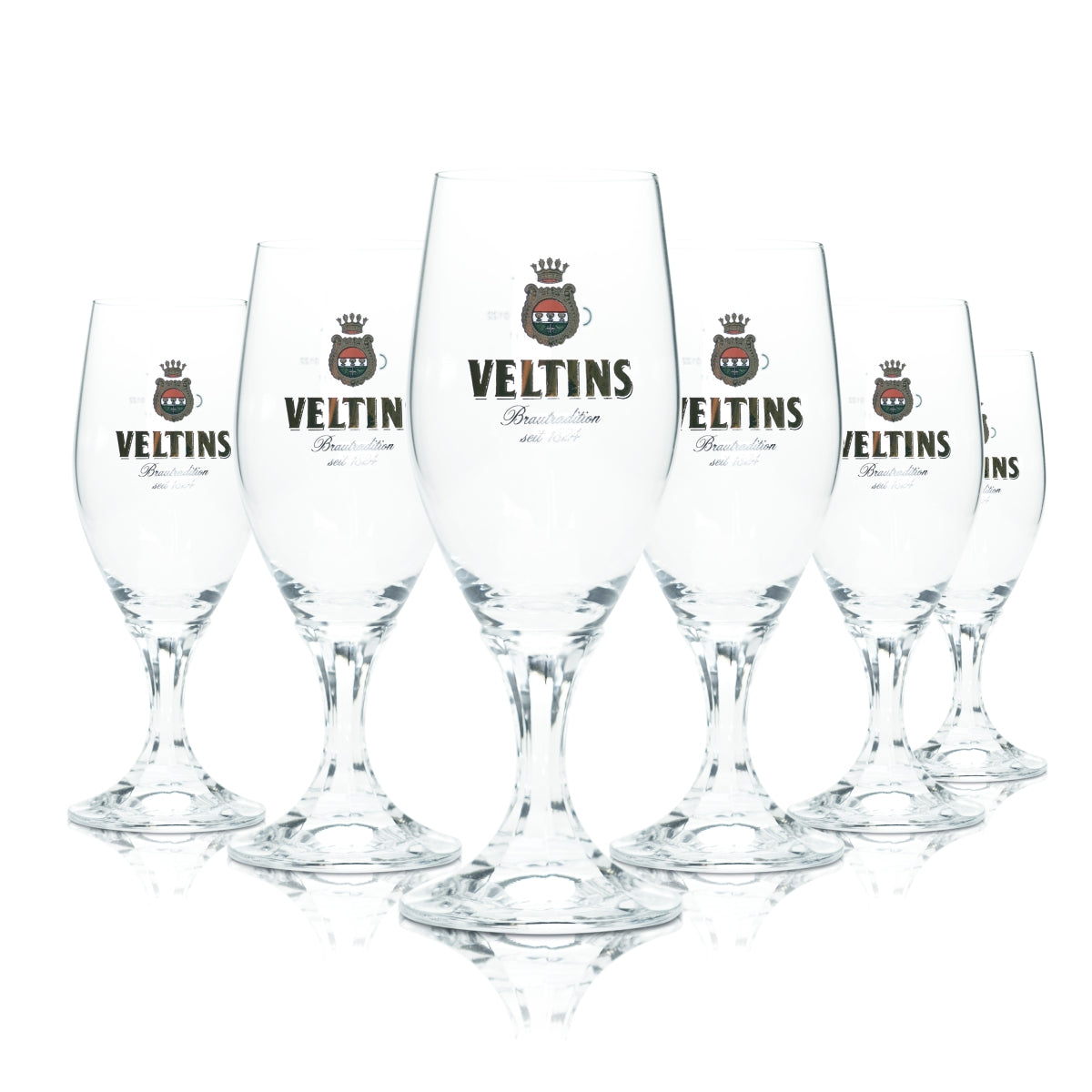 6x Szklanka do piwa Veltins 0,2l Tulip Goblet Szklanki Browar Pils Gastro Bar Filiżanka do piwa