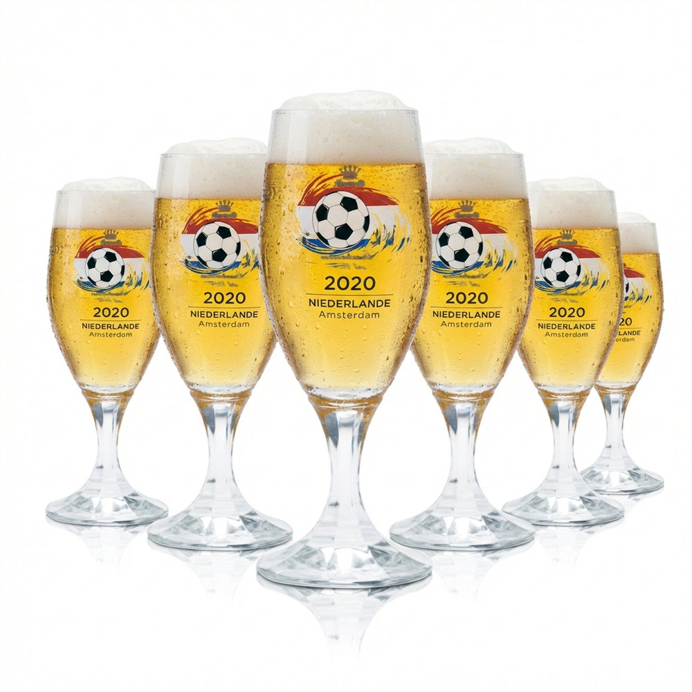 6x Szklanki do piwa Veltins 0,2l Tulip Cup EM 2020 Holandia Piłka nożna Euro 24