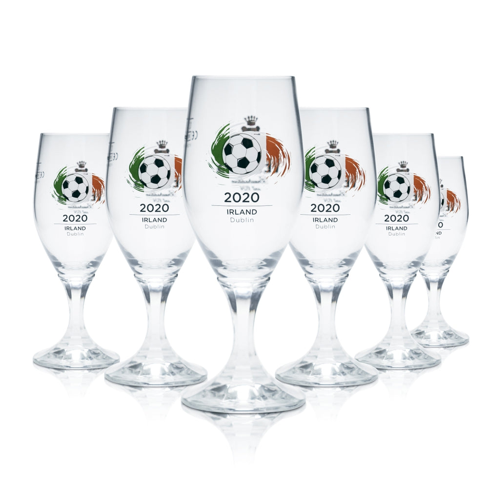 6x szklanki do piwa Veltins 0,2l kubek tulipan EM 2020 Irlandia piłka nożna Euro 24