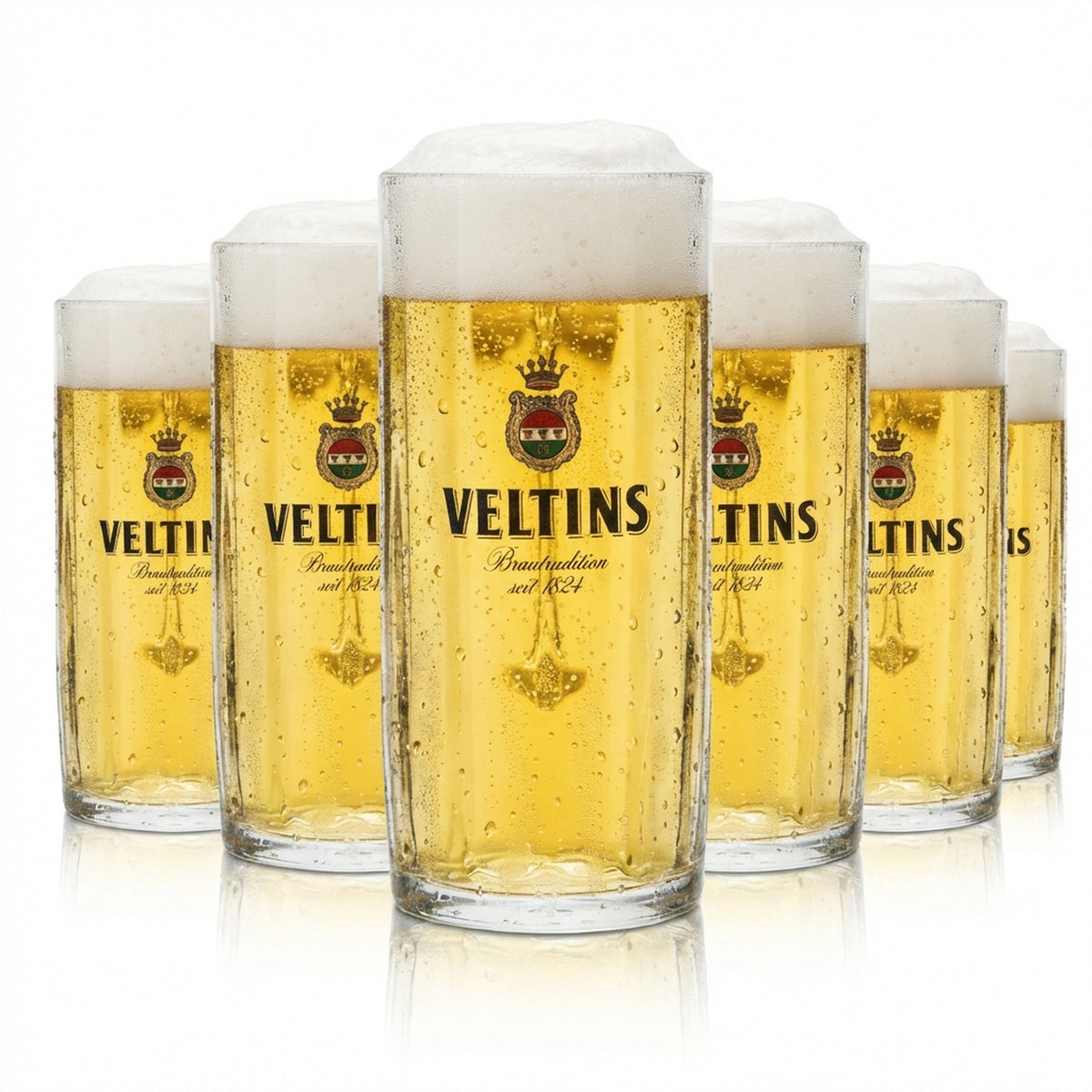 6x Veltins Szklanki do piwa 0,3l Tankard Pitcher Seidel Calibrated Gastro Brewery Pils