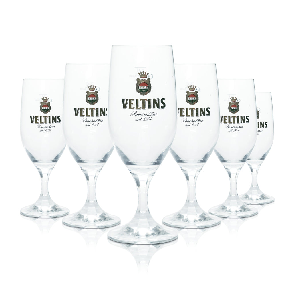 6x szklanka Veltins 0,4 l do piwa Pilsener Tulpe Szklanki Browar Gastronomia Kalibrowane V+