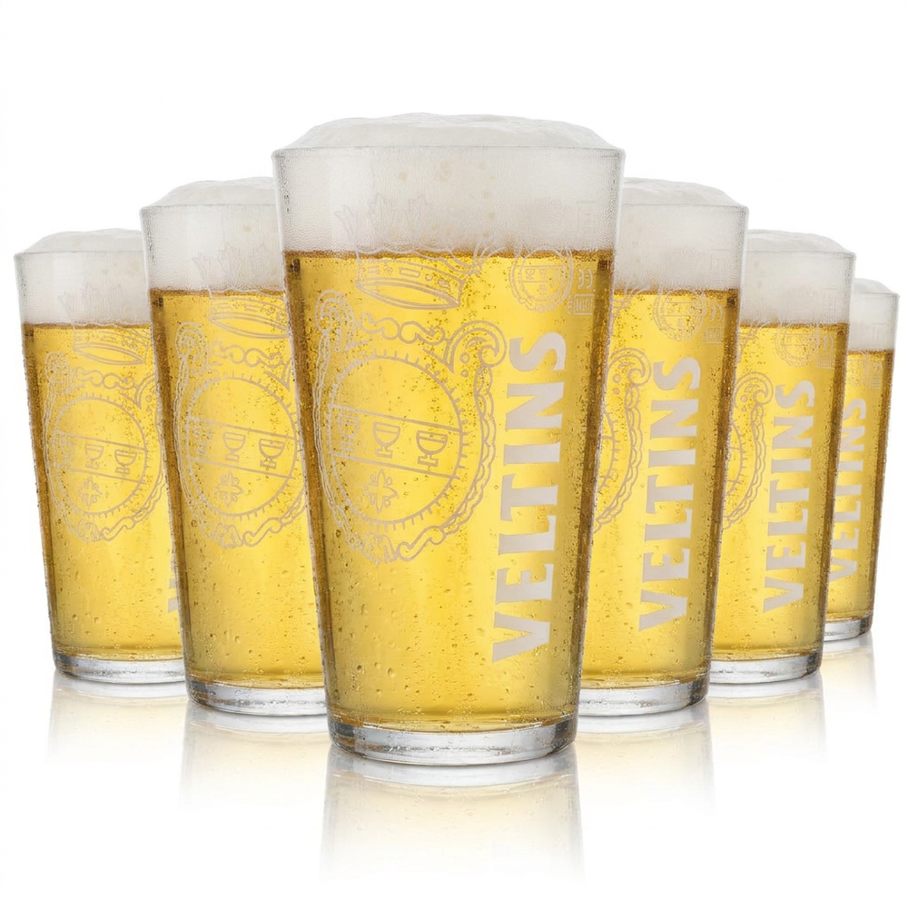 6x szkło Veltins 0,5l szklanka do piwa Willi kufel zestaw szklanek do picia browar gastro