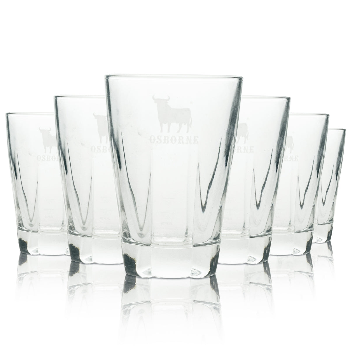 6x Veterano Osborne kieliszek do brandy long drink białe logo bull