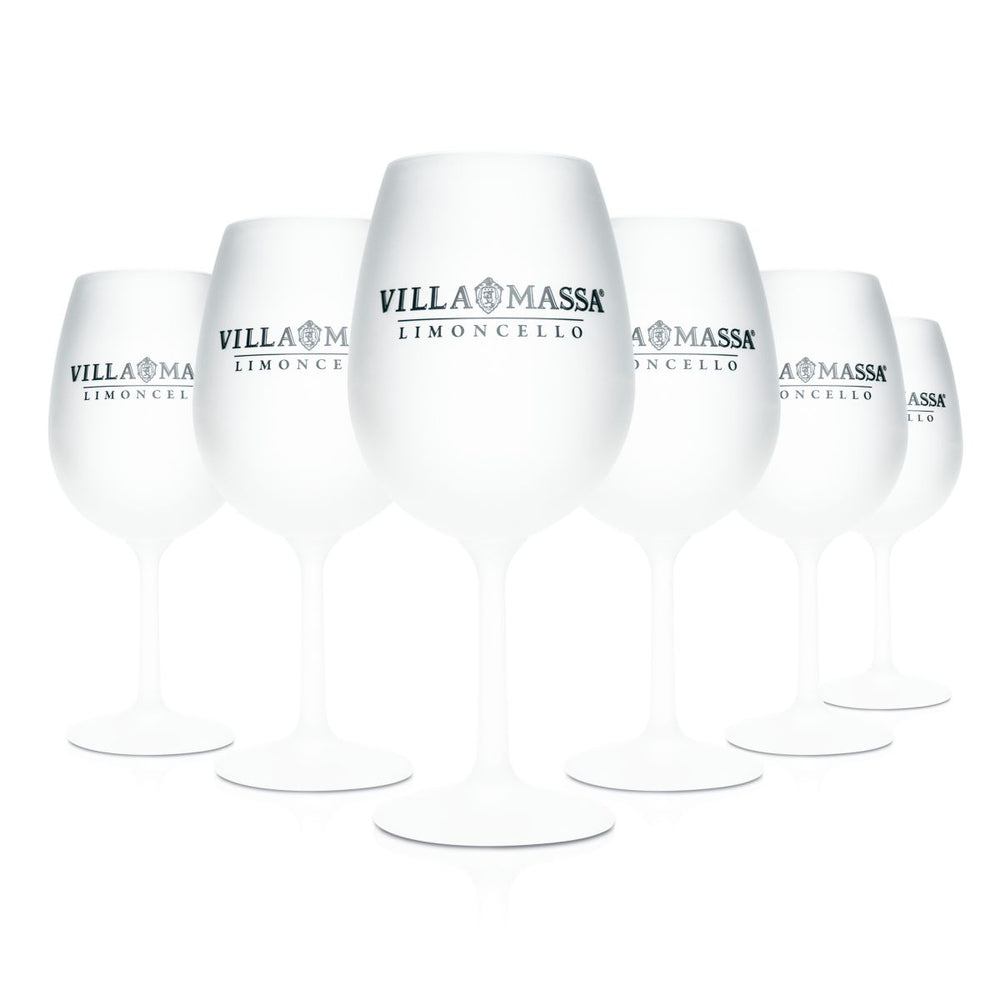 6x Kieliszek Villa Massa 0,58l Satynowe kieliszki do wina z nóżką Limoncello aperitif