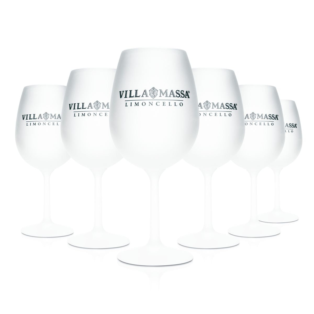 6x Kieliszek Villa Massa 0,58l Satynowe kieliszki do wina z nóżką Limoncello aperitif
