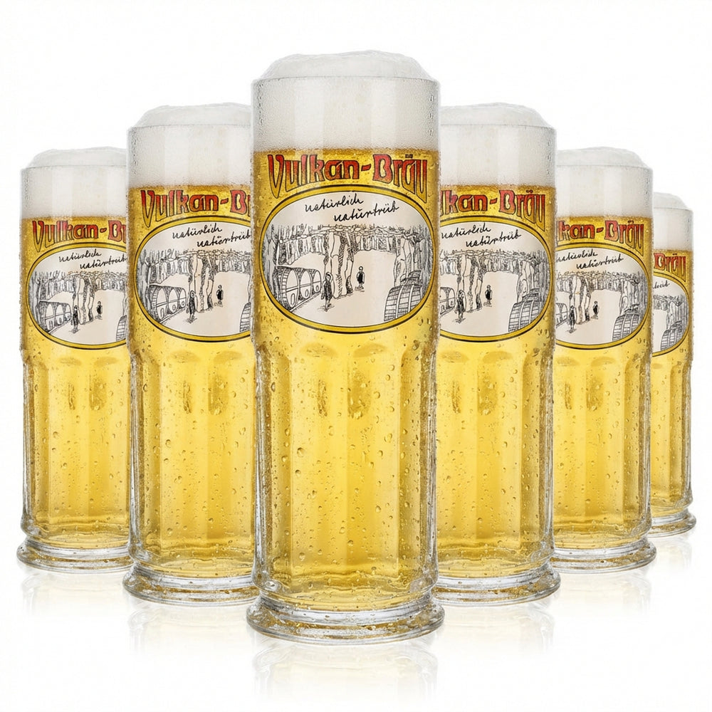 6x szklanki do piwa Vulkanbräu 0,2 l kufel piwny Maximilian