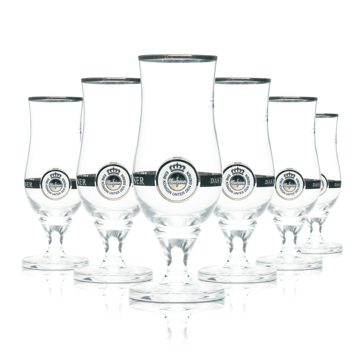 6x Szklanka do piwa Warsteiner 0,2l Exclusive Tulip Gold Rim Szklanki Gastro Pils