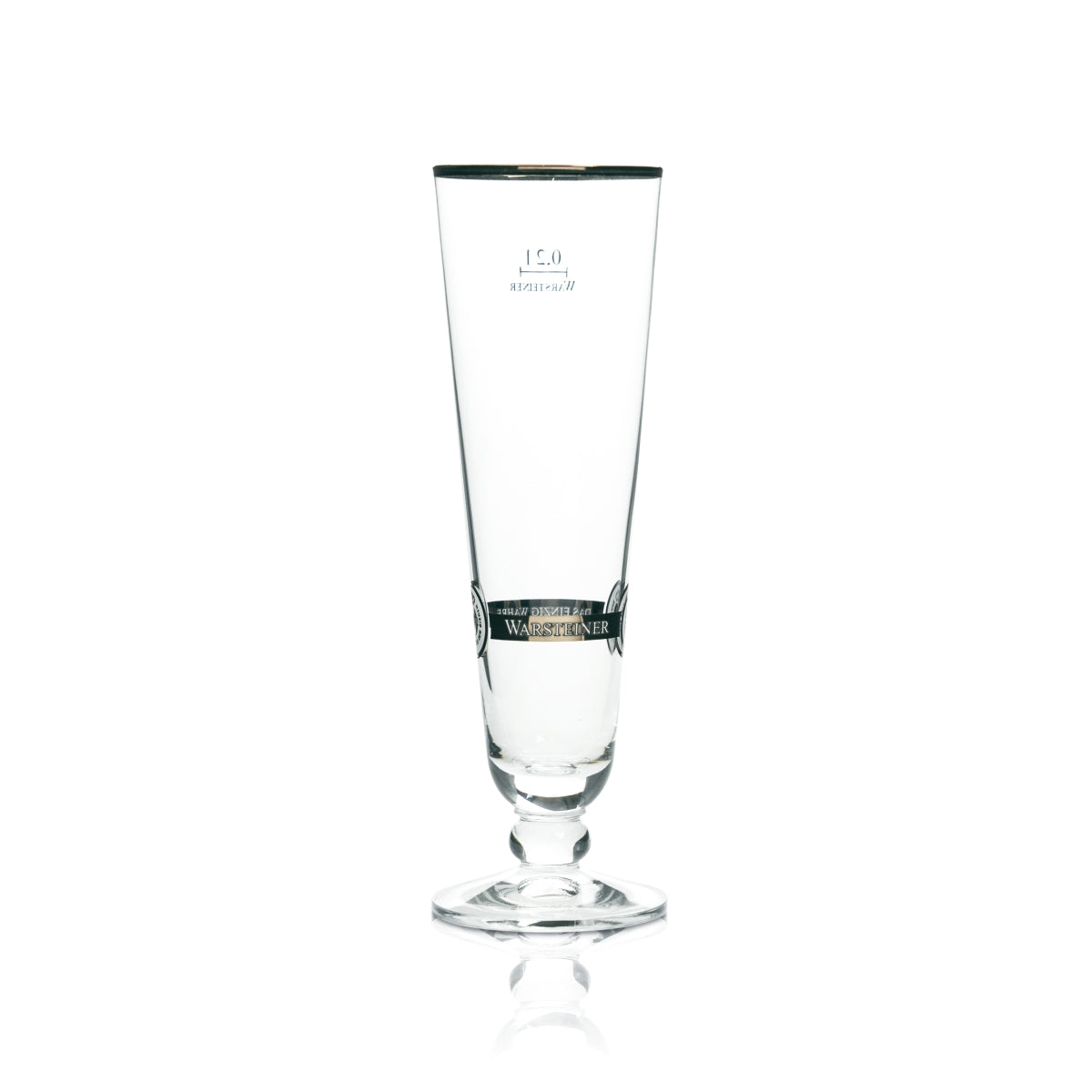 6x Warsteiner Beer Glass 0.2l Goblet Gold Rim Pilsner Glasses Tulip Stange Beer Brew – Widok 3