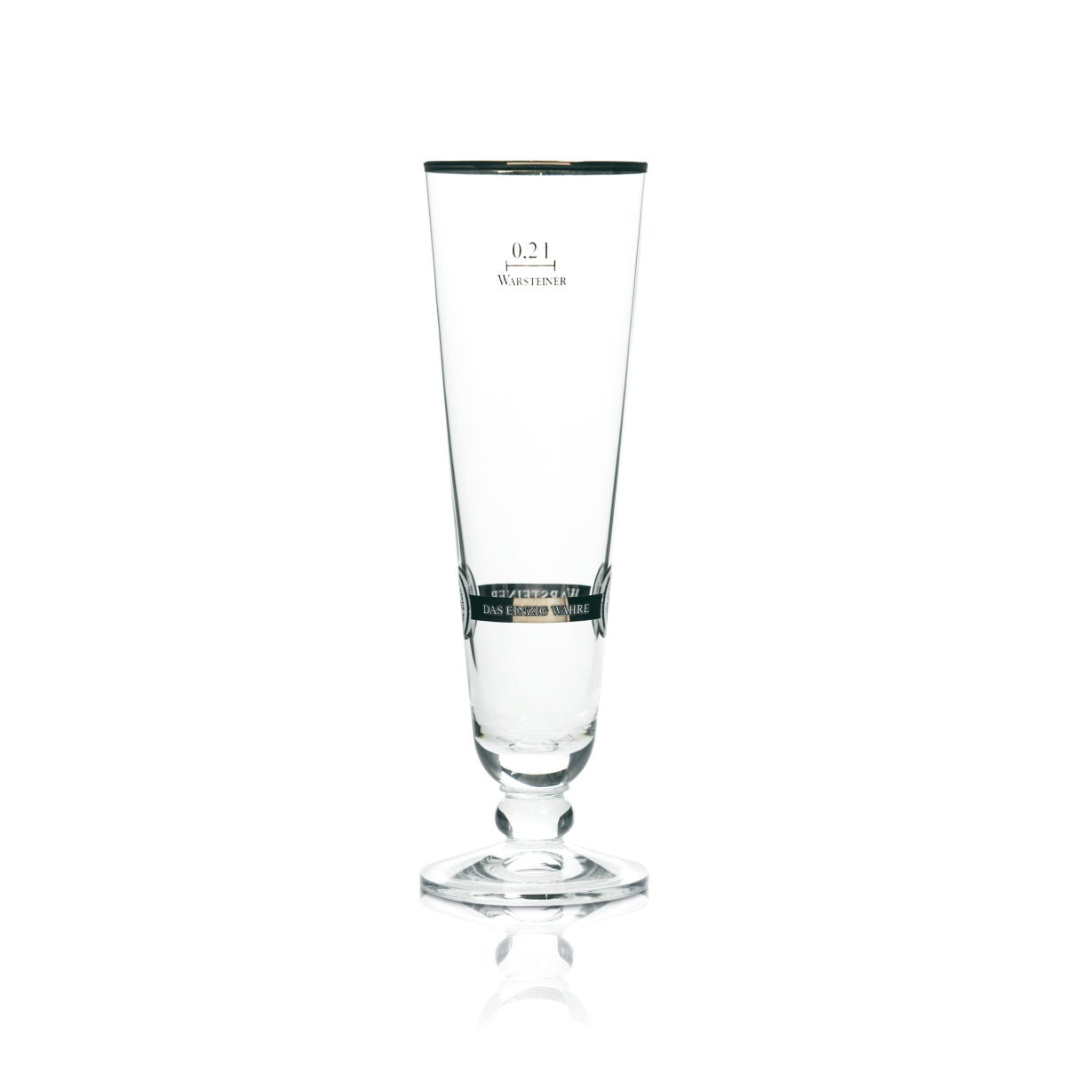 6x Warsteiner Beer Glass 0.2l Goblet Gold Rim Pilsner Glasses Tulip Stange Beer Brew – Widok 4