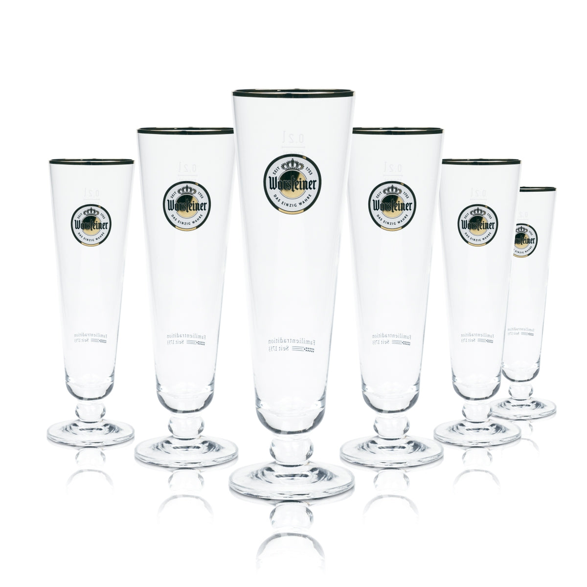 6x Szklanka do piwa Warsteiner 0,2l Tulip Ekskluzywne szklanki do piwa Browar Złota Obręcz