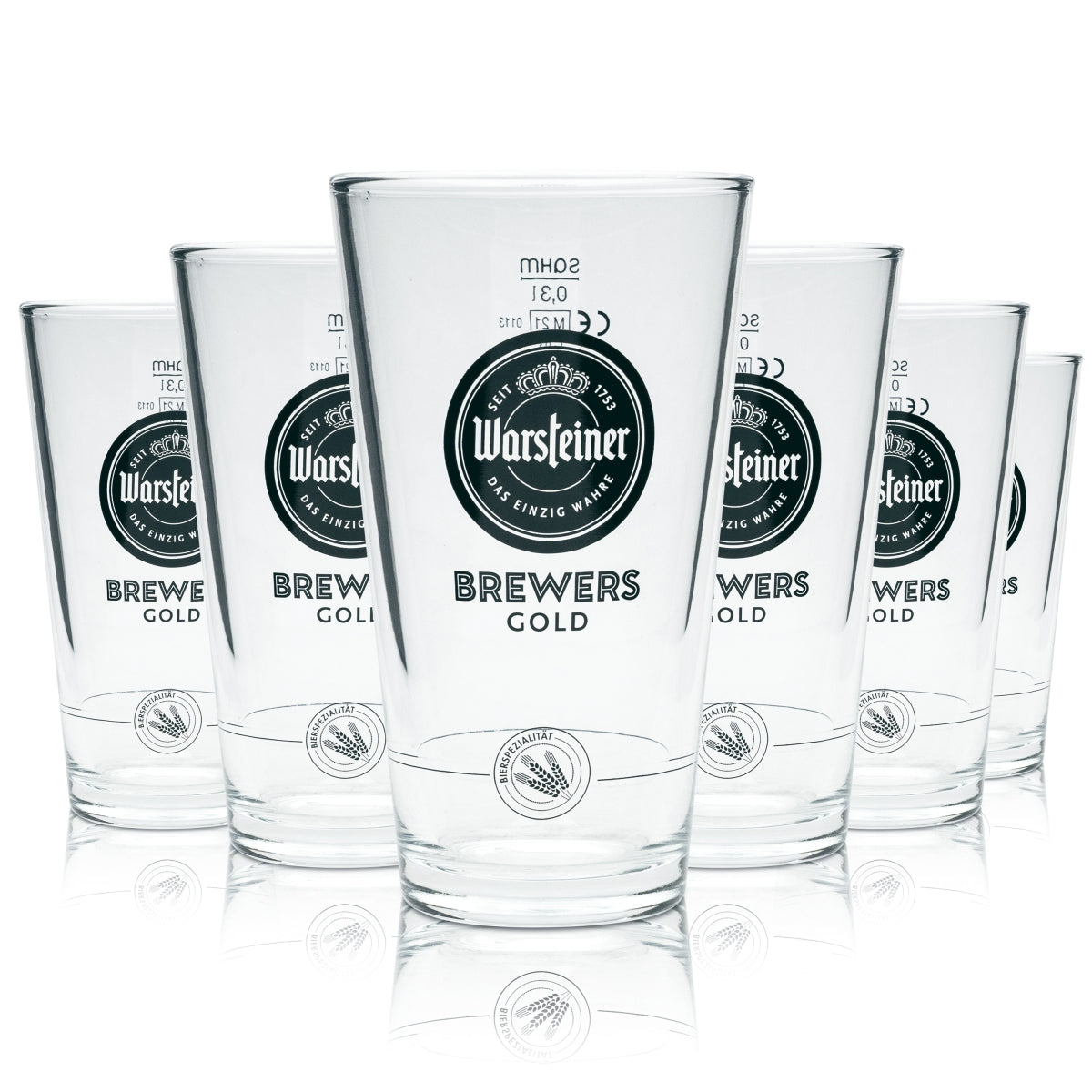 6x Szklanka do piwa Warsteiner 0,3l Kufel Brewers Gold Sahm Willi Szklanki Browarnicze