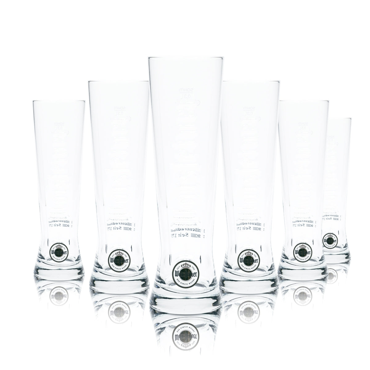 6x Warsteiner Szklanka do Piwa 0,3l Premium Cup Kieliszki Kubki Reliefowy Puchar Tulipan Prosta