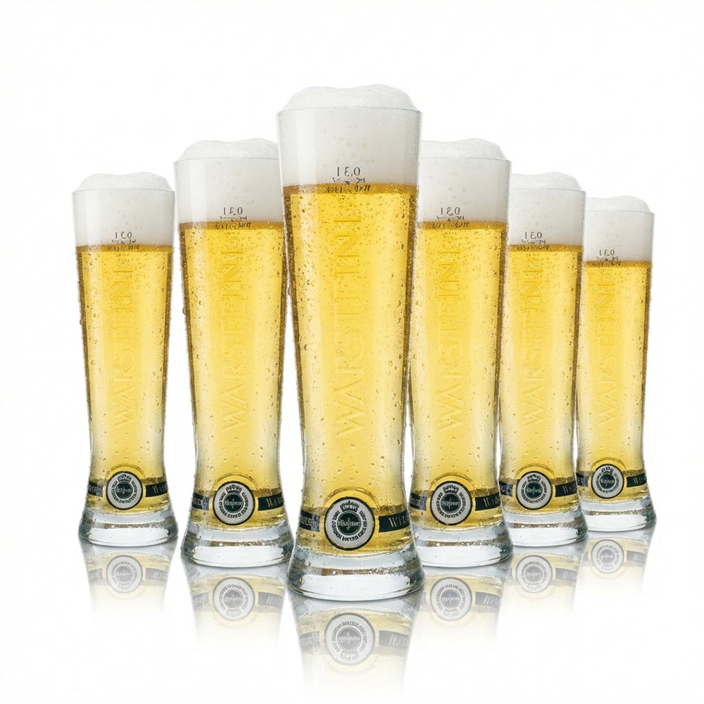 6x Szklanka do piwa Warsteiner 0,3l Premium Cup Rastal Nowe Szklanki Tulip Cup Pils Hell