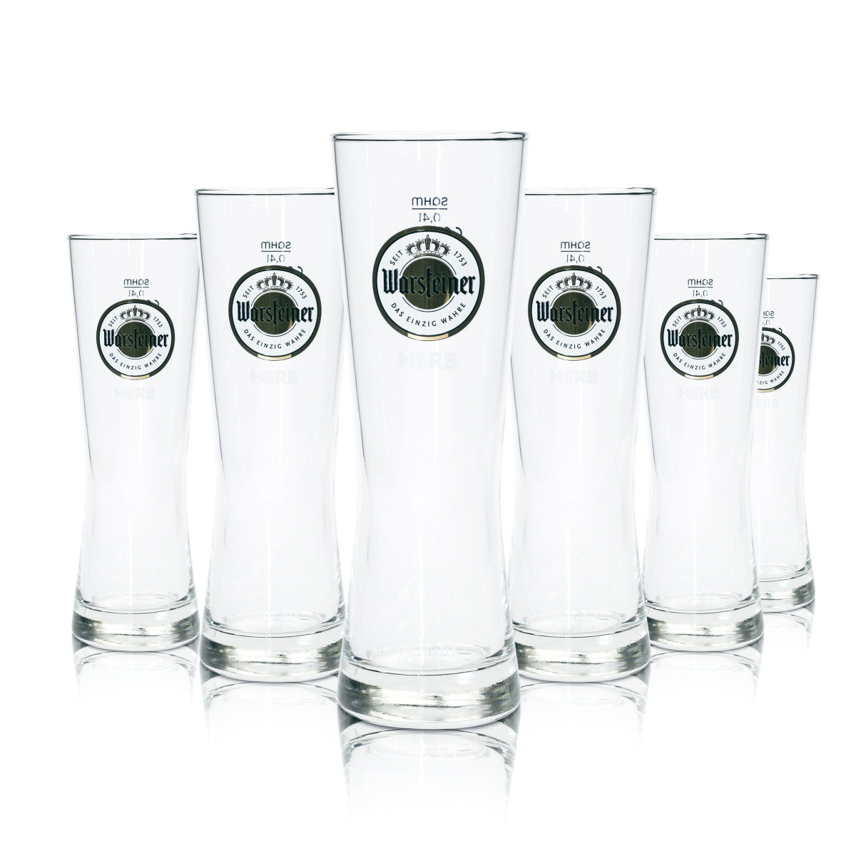 6x Szklanka do piwa Warsteiner 0,4l Goblet Herb Cup Szklanki Tulip Bar Mug Willi Bar