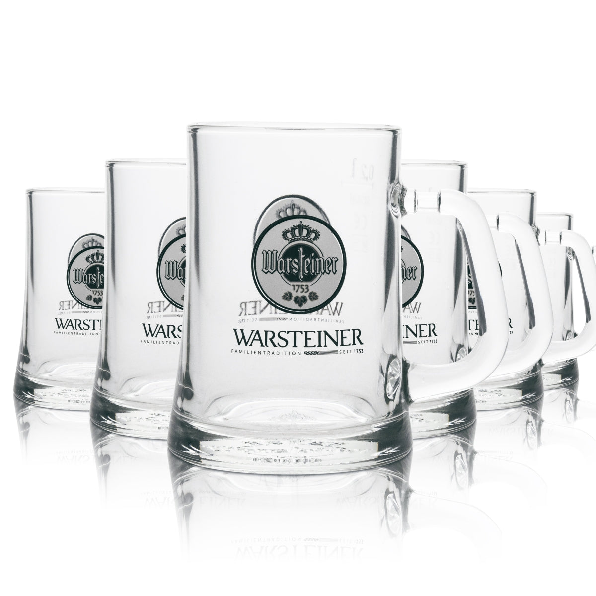 6x szklany kufel do piwa Warsteiner 0,2l Rastal