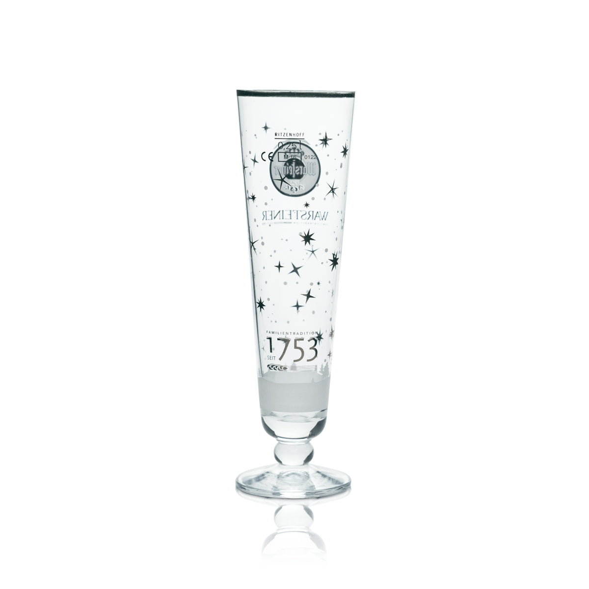 6x Warsteiner Glass 0,25l Tulip Goblet Glasses Winter Special Collector Edition 1753 – Widok 3