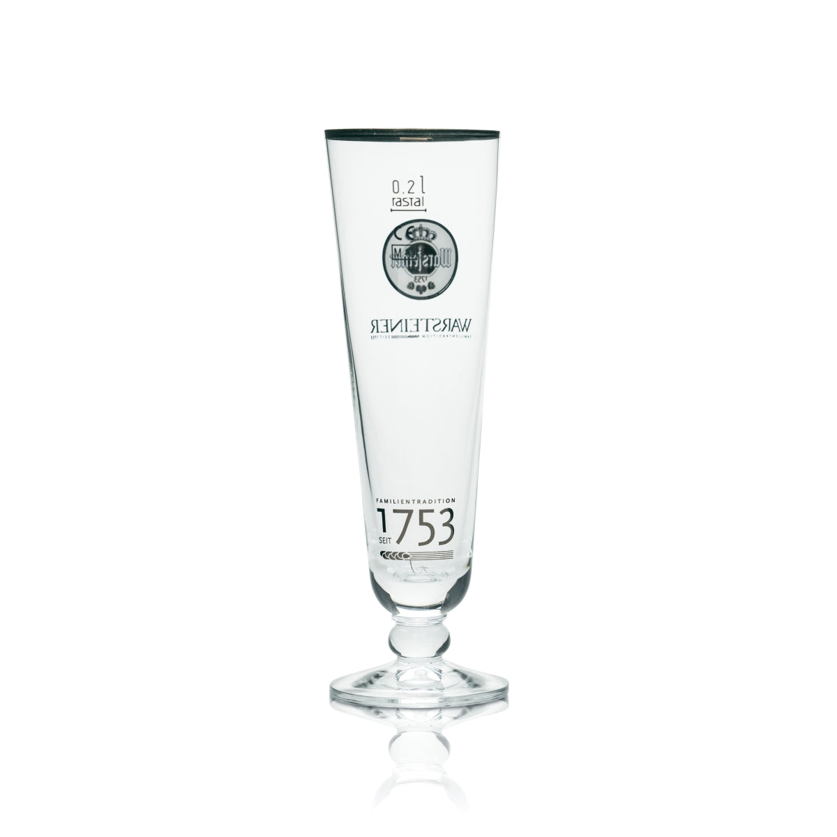 6x szklanka Warsteiner 0,2l tulipan ze złotym brzegiem 1753 browar Gastro Eiche – Widok 3