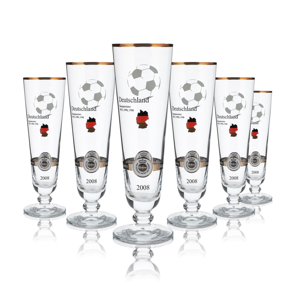 6x Warsteiner Szklanki kolekcjonerskie Szklanki do piwa Szklanki do piwa Edycja specjalna Puchar Niemcy 2008