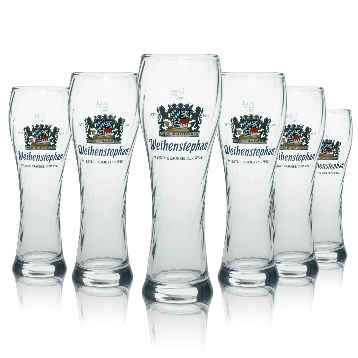 6x Szklanka do piwa Weihenstephan 0,5l szklanka do piwa pszenicznego "Älteste Brauerei der Welt" Rastal