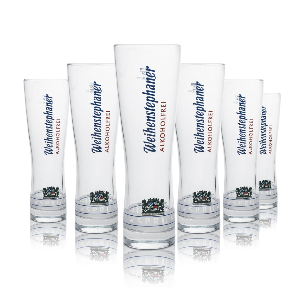 6x szklanki do piwa Weihenstephan Szklanki do piwa pszenicznego 0,5 l Bezalkoholowe Sahm