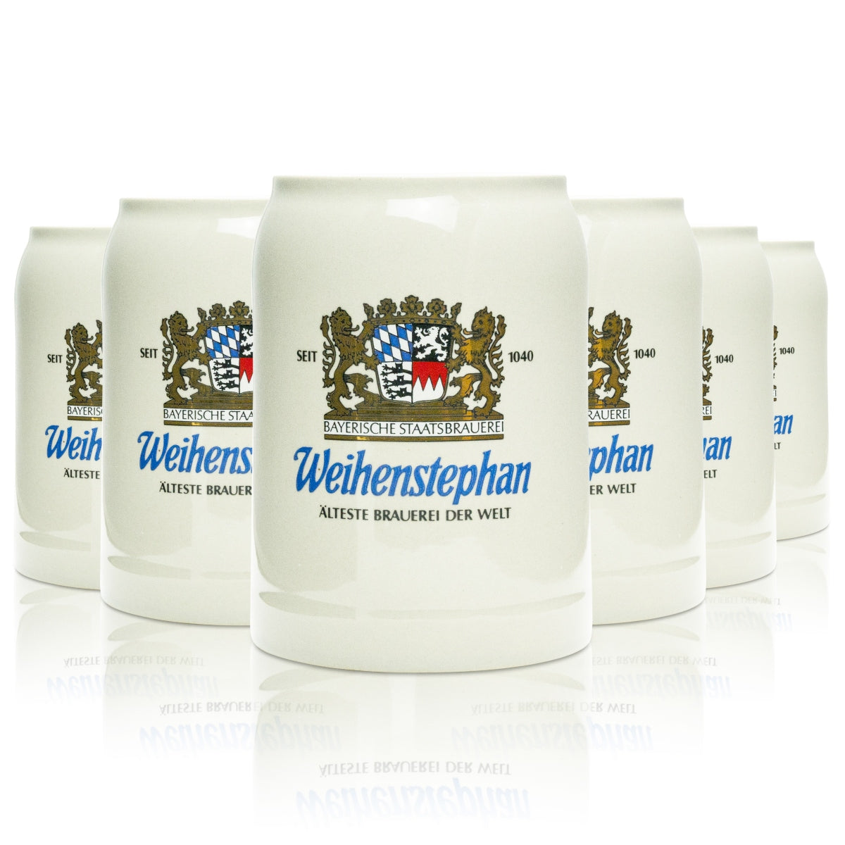 6x szklany dzbanek do piwa Weihenstephan 0,5l Franz Herb