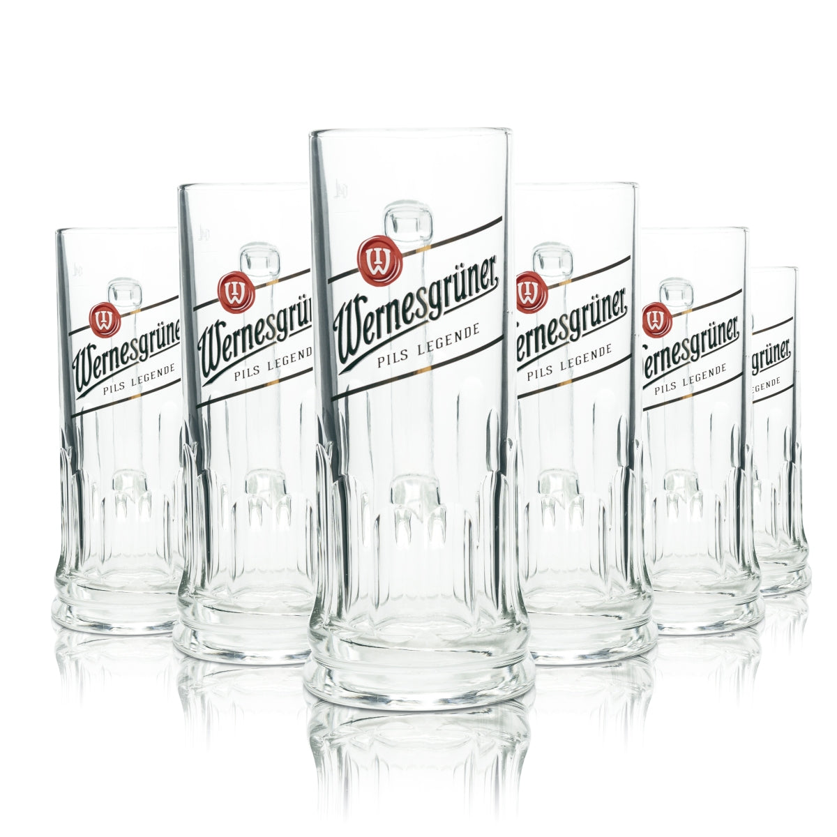6x szklanka do piwa Wernesgrüner 0,4l kufel Pilsner legenda kufle Seidel Rastal szklanki