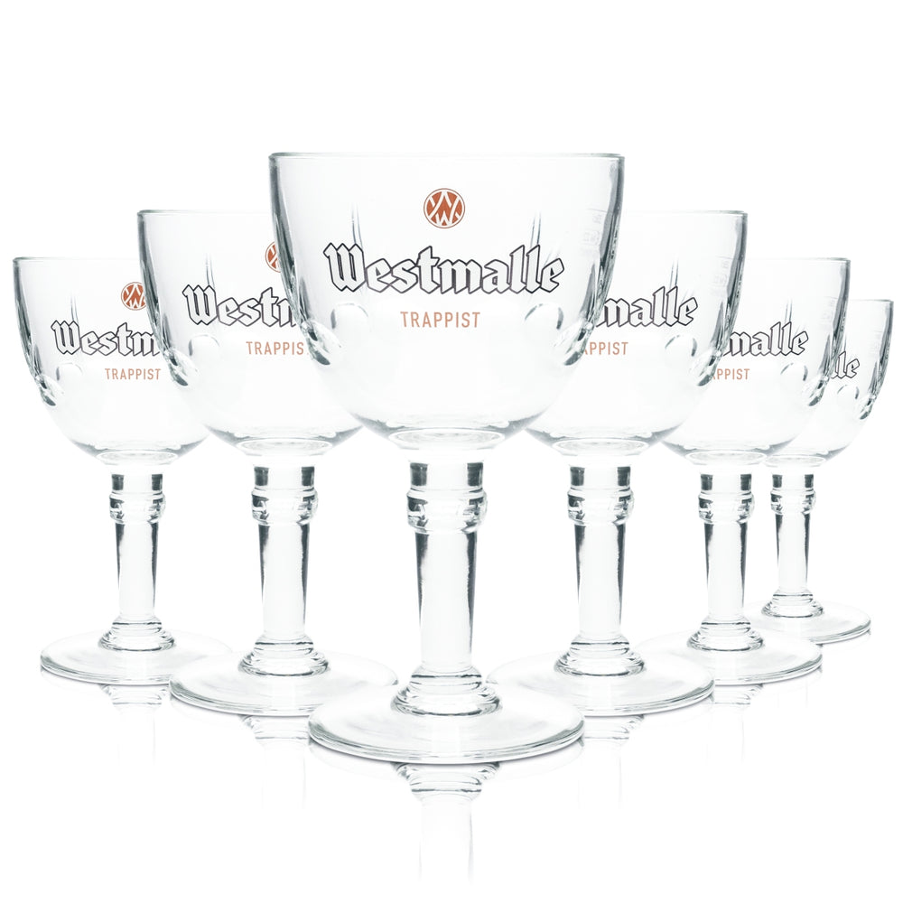 6x Westmalle Glass 0.33l szklanka do piwa Designstiel Gastro Bar BEL