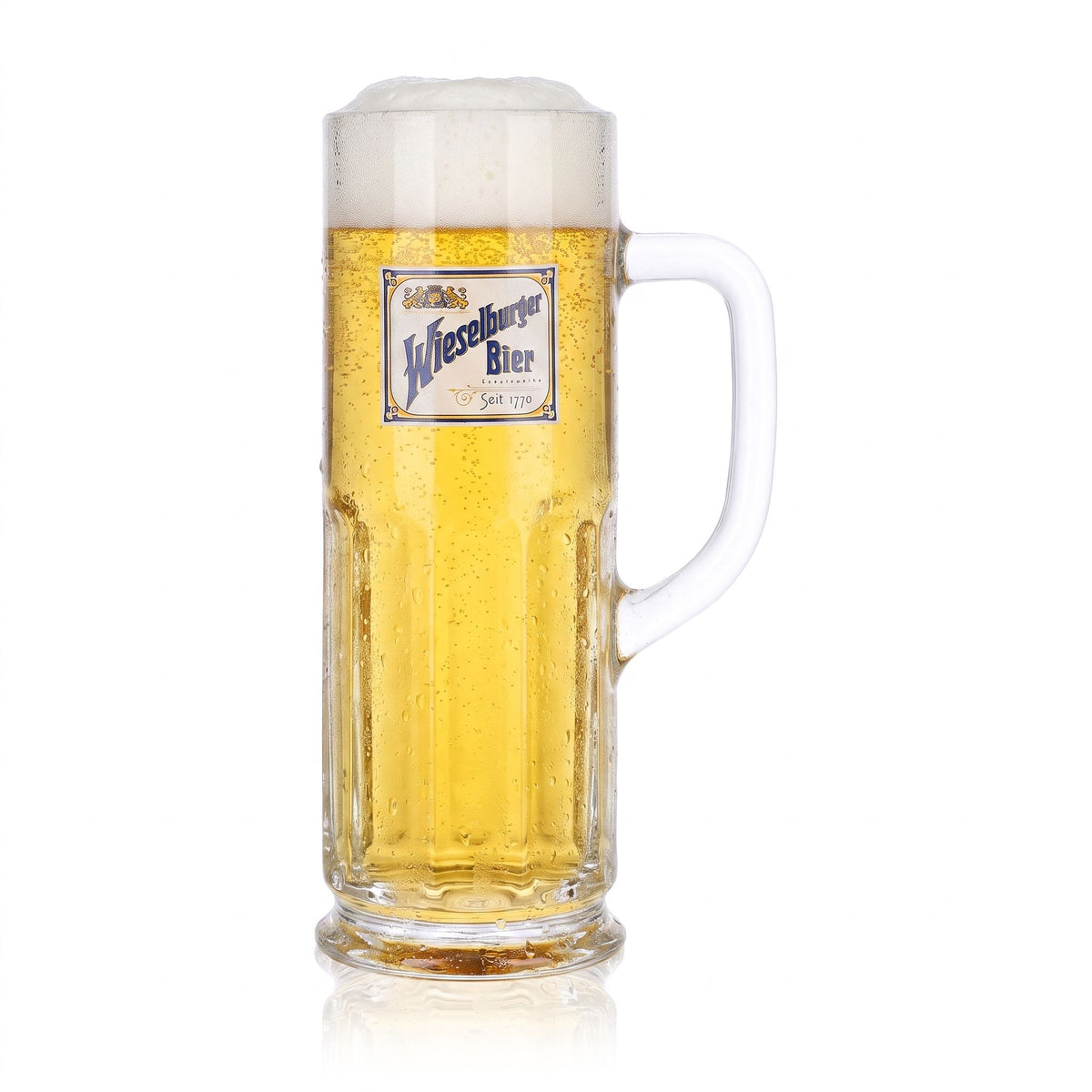 6 szklanek piwa Wieselburger, 0,5 l, kufel „Seit 1770 Seidel Sahm” – Widok 2