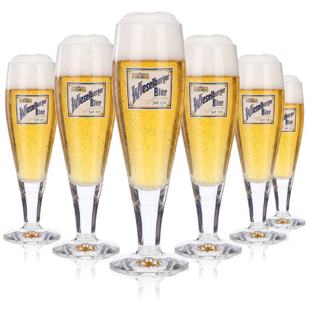 6 szklanek do piwa Wieselburger, szklanki pucharowe, 0,2 l, Sahm Monza (zestaw 6 sztuk)