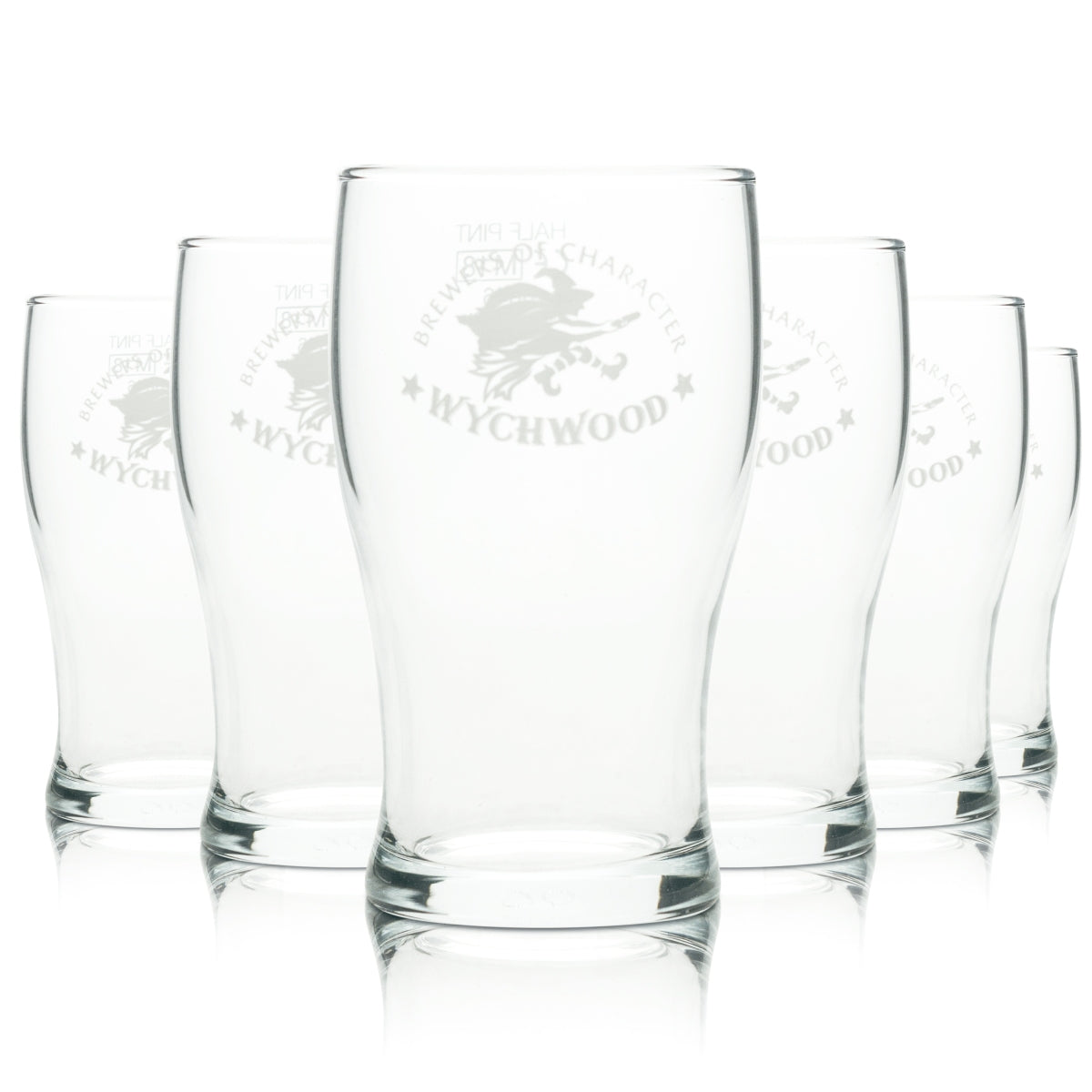 6x Wychwood Beer Glass 0,3l Mug 1/2 Pint Craftbeer Glasses England Willi Cup