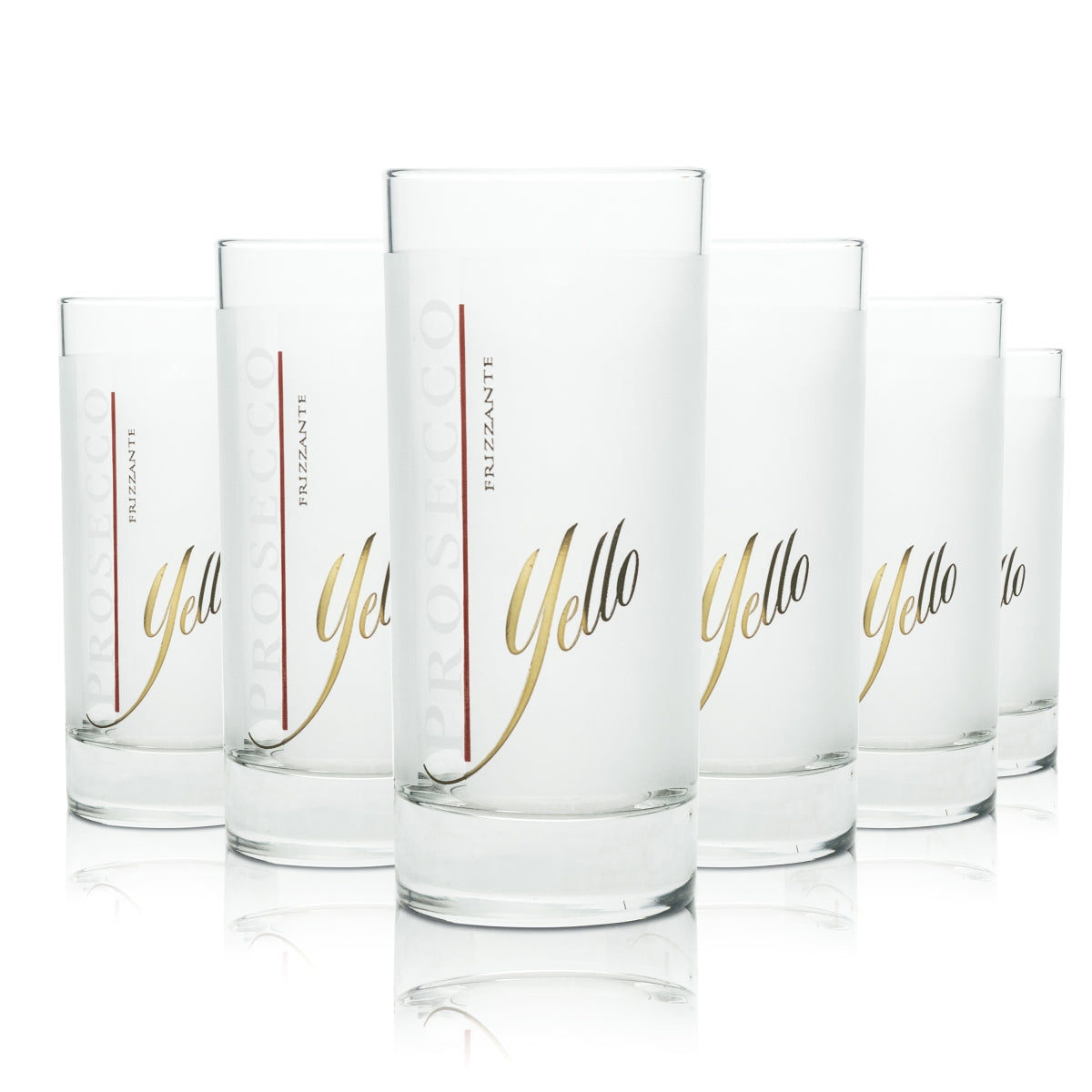 6x Yello Prosecco Kieliszek do szampana Longdrink 0,1l Rastal Kieliszki koktajlowe Bar weselny
