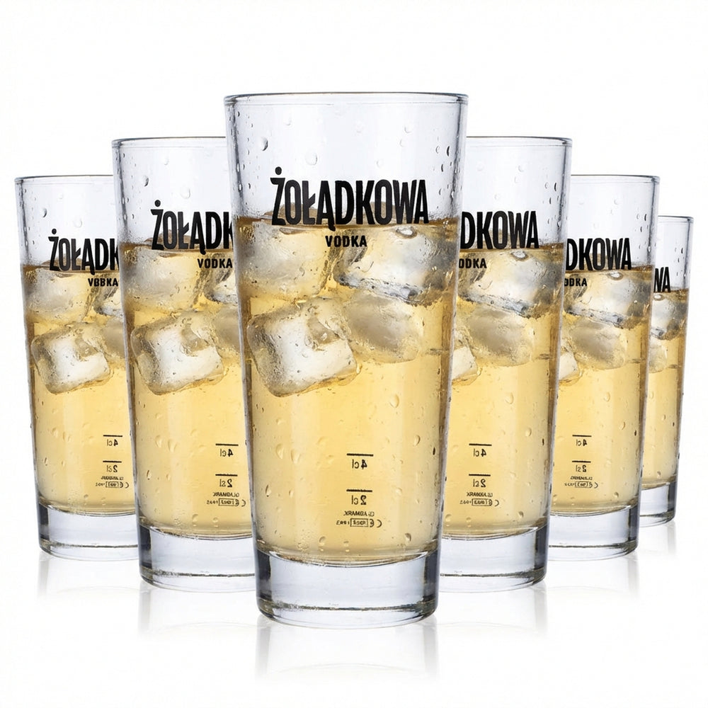 6x kieliszki do wódki Zoladkowa 0,33 l Kieliszki do drinków Kieliszki do long drinków Kieliszki do układania w stosy