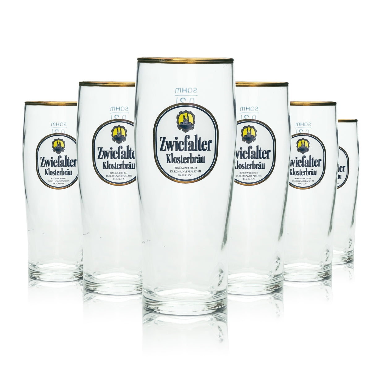 6x Szklanka do piwa Zwiefalter 0,2l Klosterbräu Kufel Trumpf Sahm Willi Szklanki Tumbler