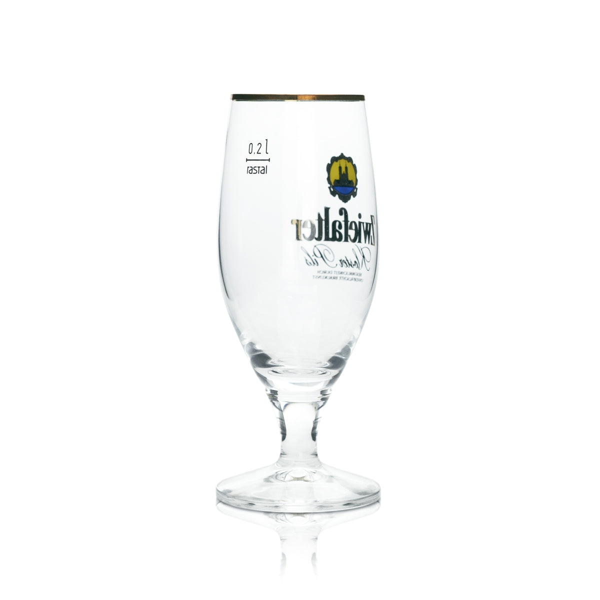 6x Zwiefalter szklanka do piwa 0,2l Tulpe Kloster Pils złota obręcz Rastal Tulpe szklanki browar łodyga – Widok 3
