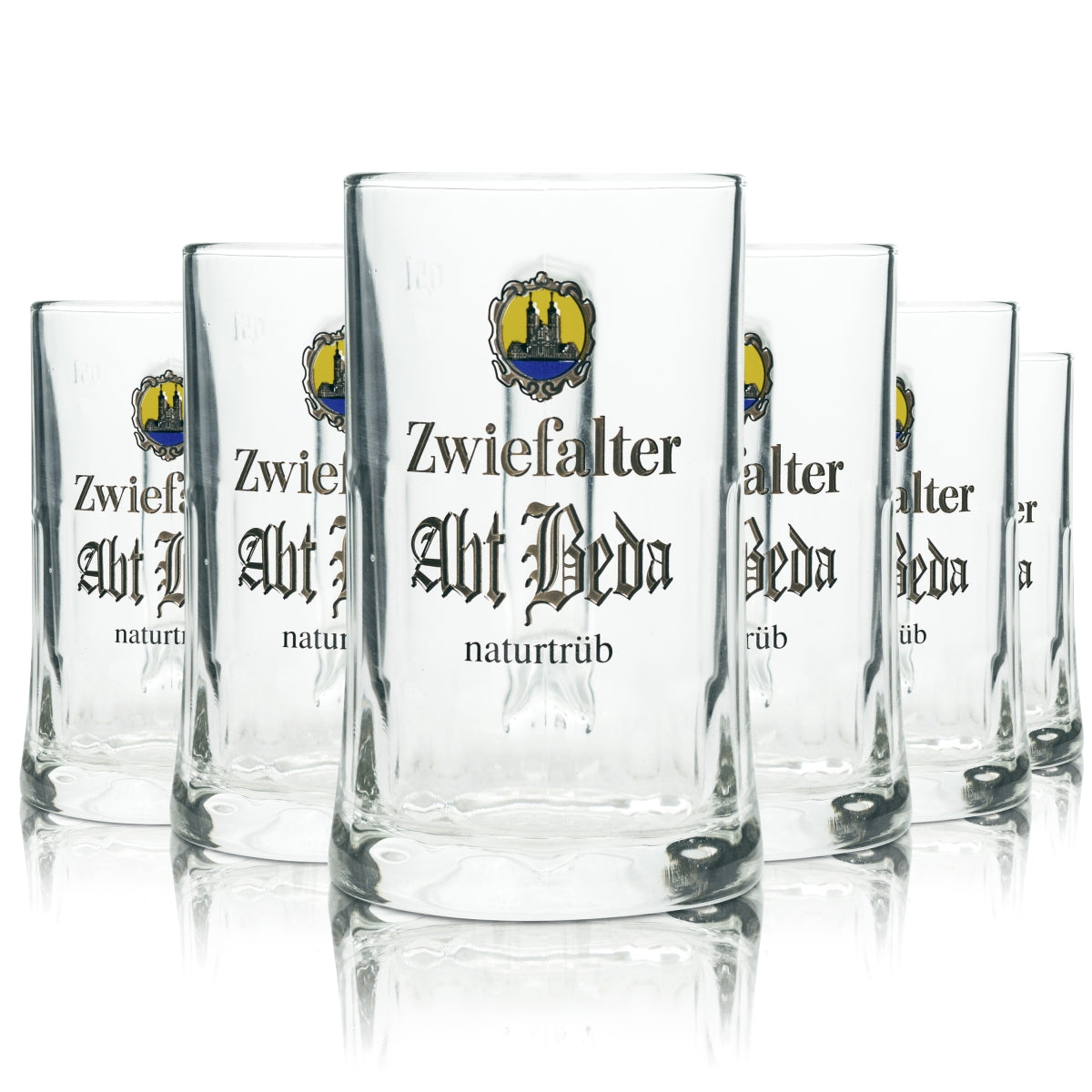 6x szklanka do piwa Zwiefalter 0,5l dzbanek Abt Beda naturalnie mętne szklanki Salzburg Sahm Seidel