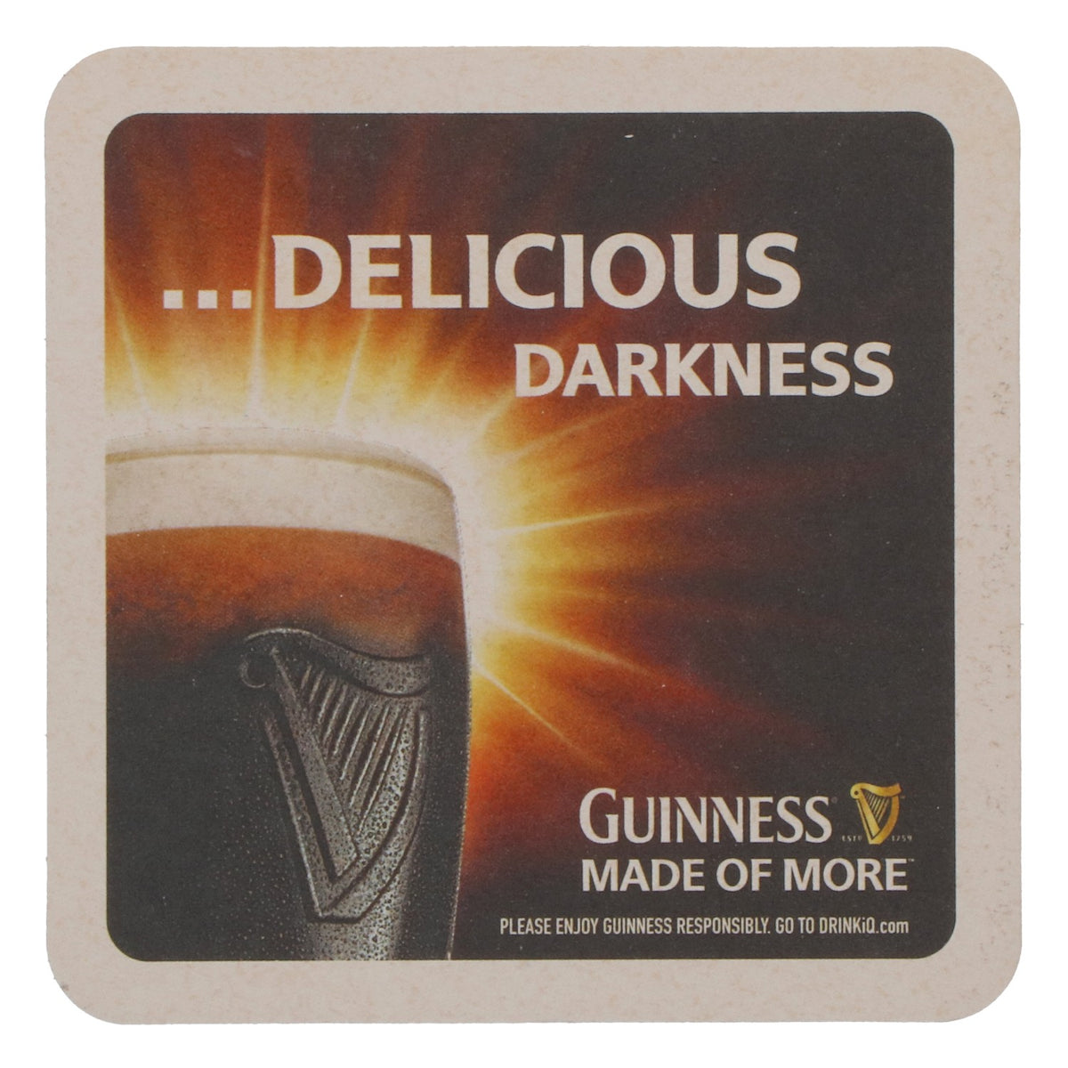 70 oryginalnych podkładek pod piwo Guinness „Delicious Darkness” – akcesoria barowe – Widok 3