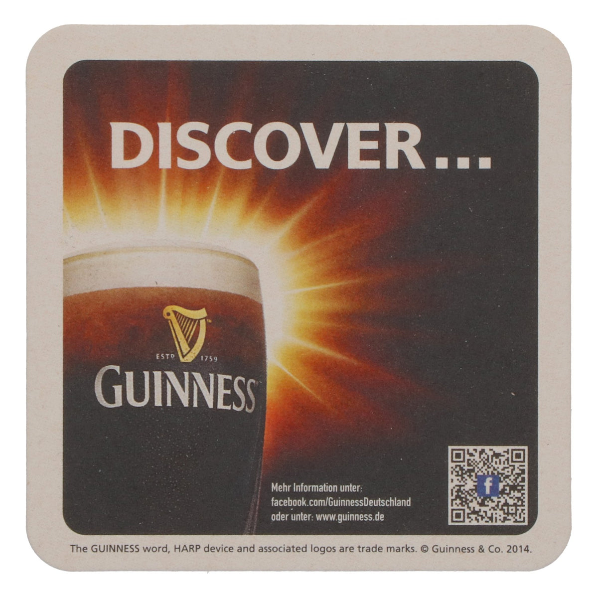 70 oryginalnych podkładek pod piwo Guinness „Delicious Darkness” – akcesoria barowe – Widok 4