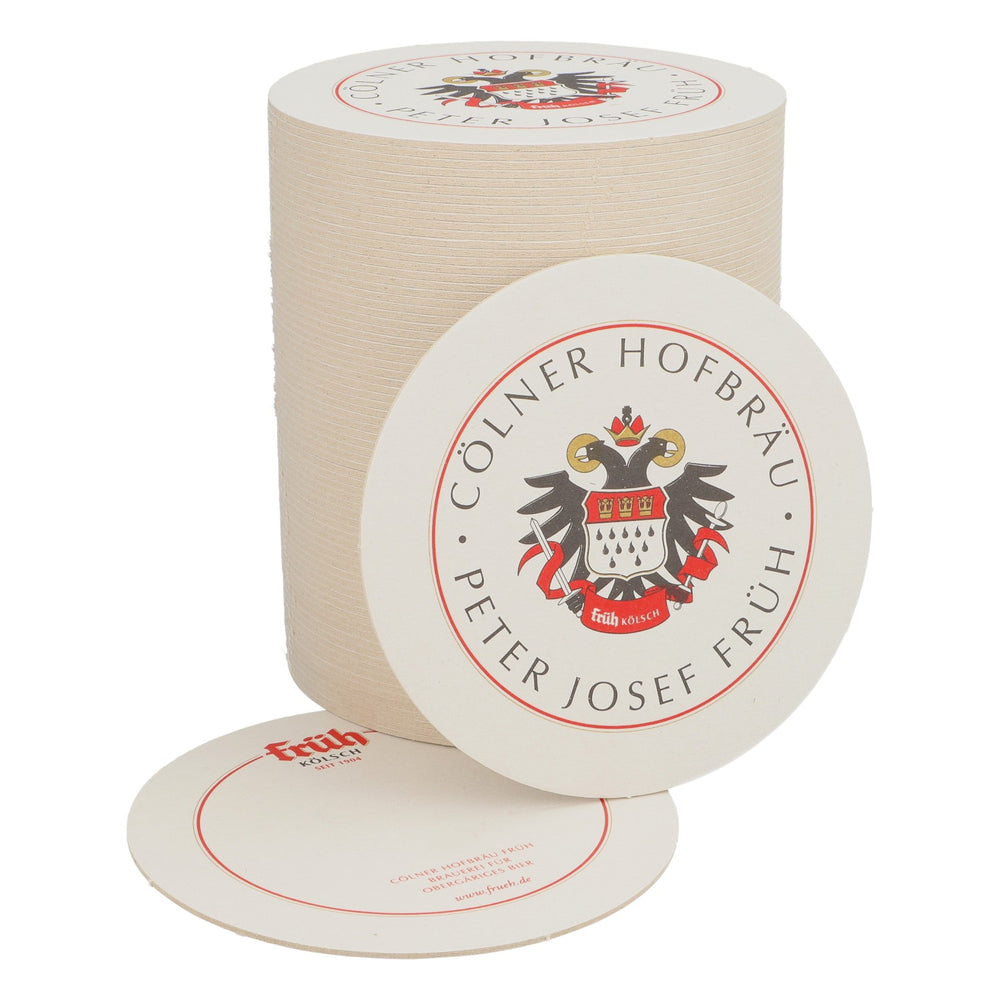 75x podkładki pod piwo Früh Kölsch Średnica 10,6 cm Herb Orzeł