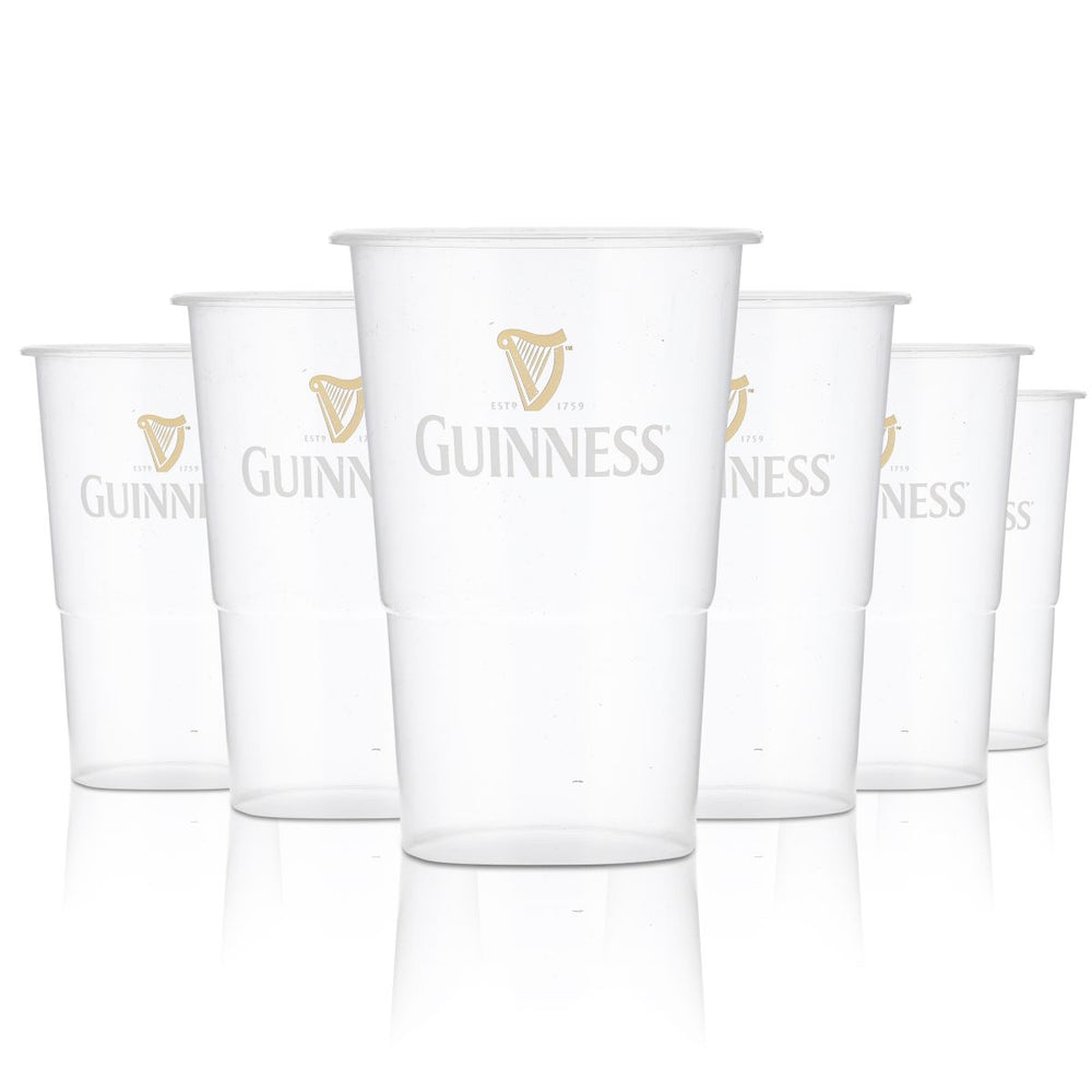 75x Guinness jednorazowe szklanki 0.3l plastikowe kubki plastikowe szklanki do piwa zestaw