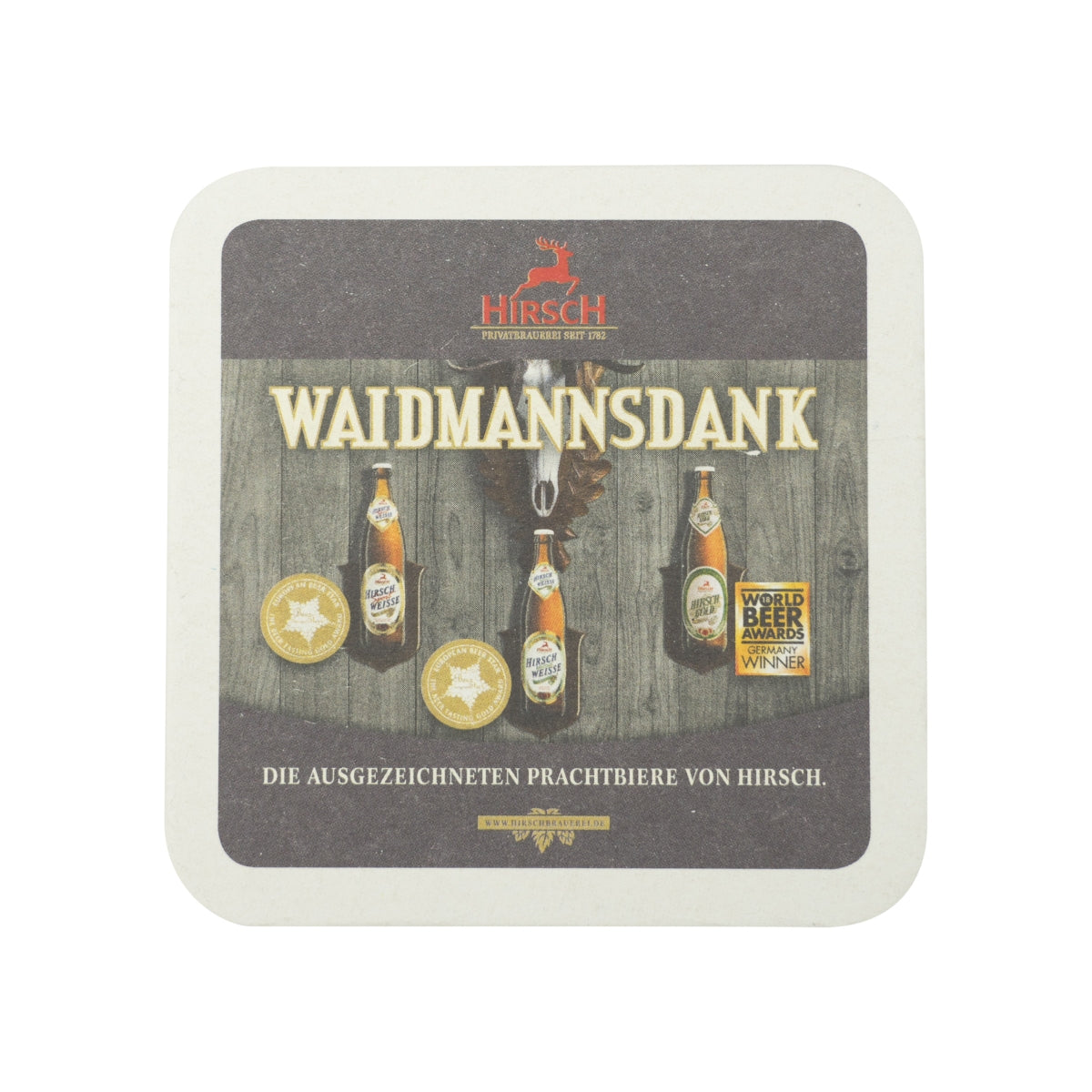 80x Hirschbräu podstawki pod piwo 10x10cm Waidmannsdank podstawki pod szklanki Gastro
